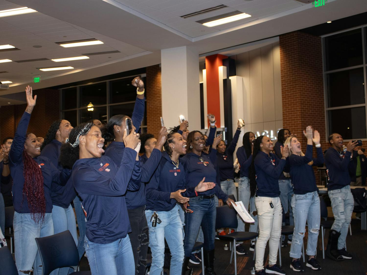 AU Women's Basketball Celebrates getting into the NCAA tournament