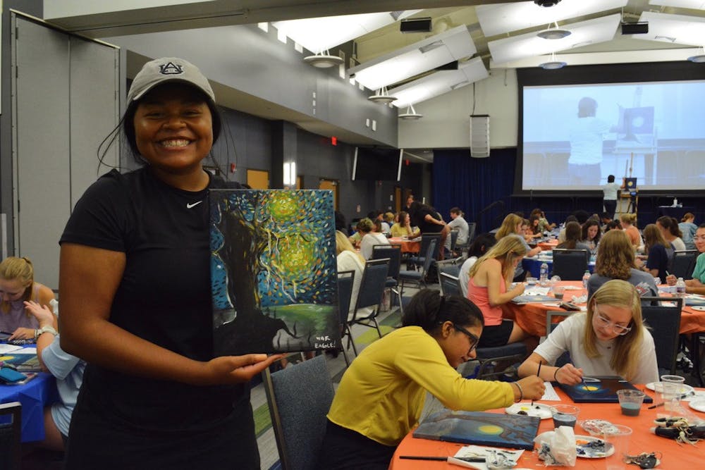<p>Painting on the Plains allowed students the opportunity to show off their Auburn-themed artwork.&nbsp;</p>