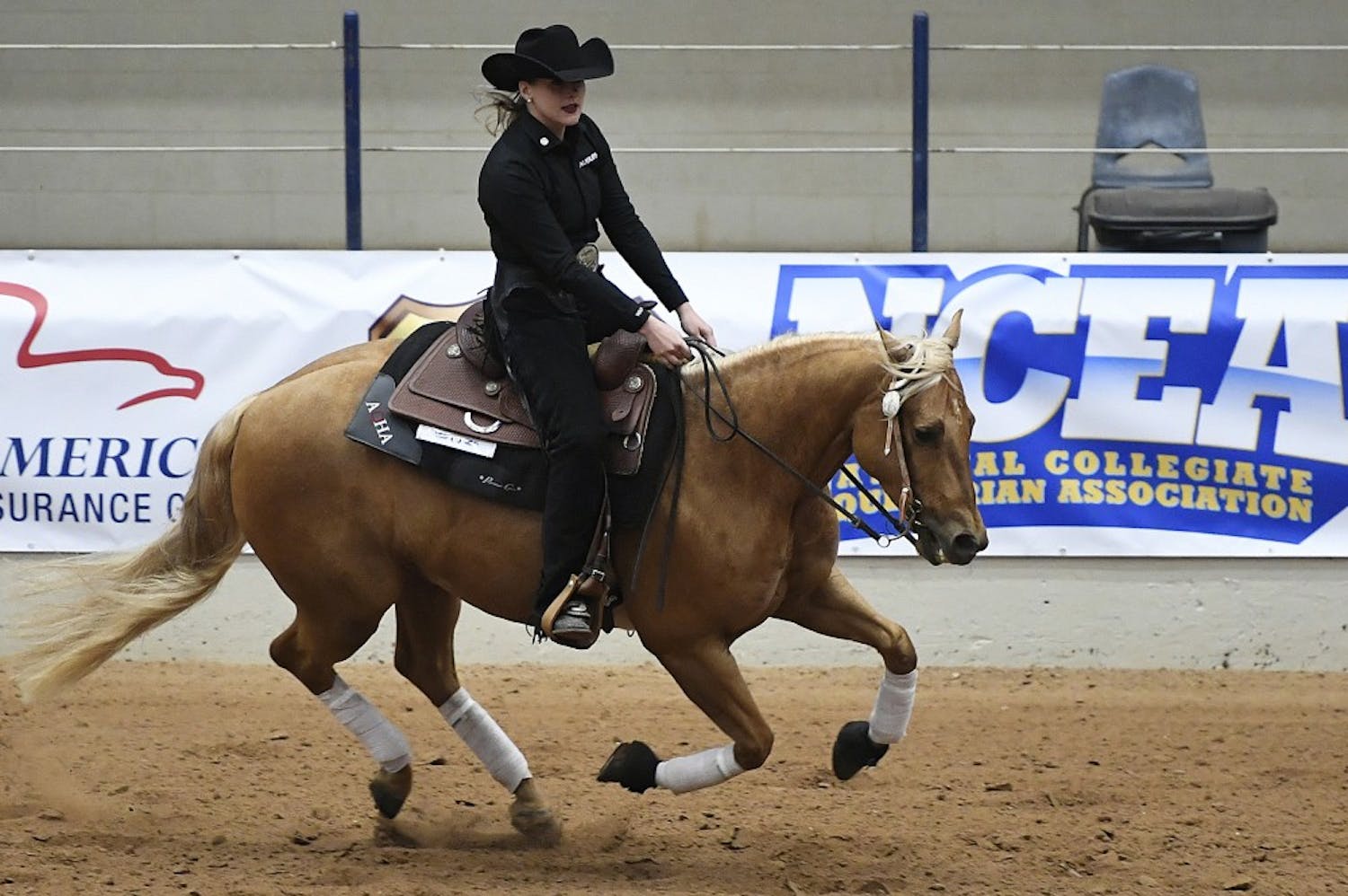 Alexa Rivard competes in Western Reining.  
Auburn Equestrian at NCEA Equestrian National Championship Finals vs UGA on Saturday, April 21, 2018 in Waco, Tex.  
Anthony Hall/Auburn Athletics
