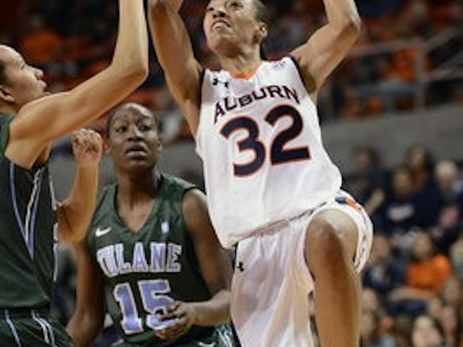 Tyrese Tanner in the first half.
Women's NIT Basketball, Tulane vs Auburn on March 27, in Auburn. (Courtesy of Todd Van Emst)