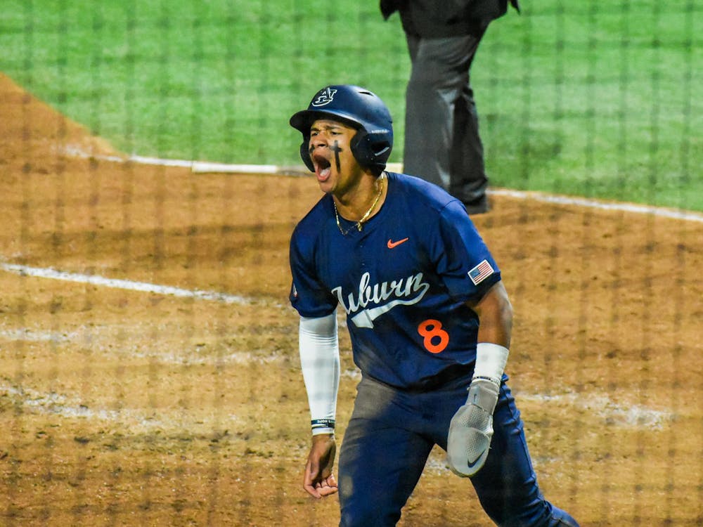 Eric Guevara (8) celebrates game winning point in Plainsman Park against Youngstown State on February 13, 2026.