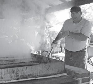 Sugarcane juice is boiled down to make cane syrup.