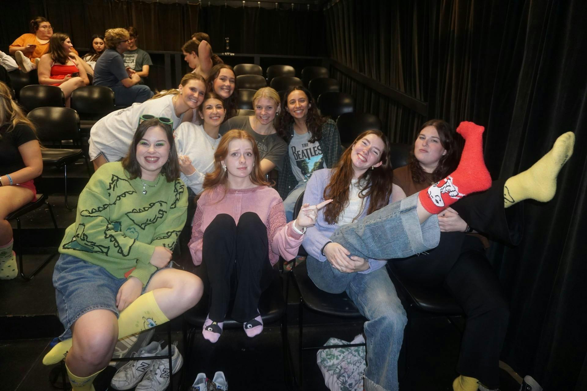 Members of AU Players pose for a photo