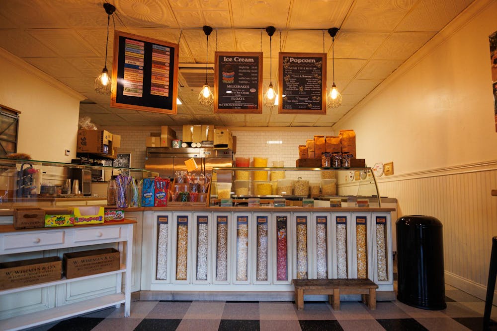 <p>Inside The Auburn Popcorn Company on Nov. 11, 2025.</p>