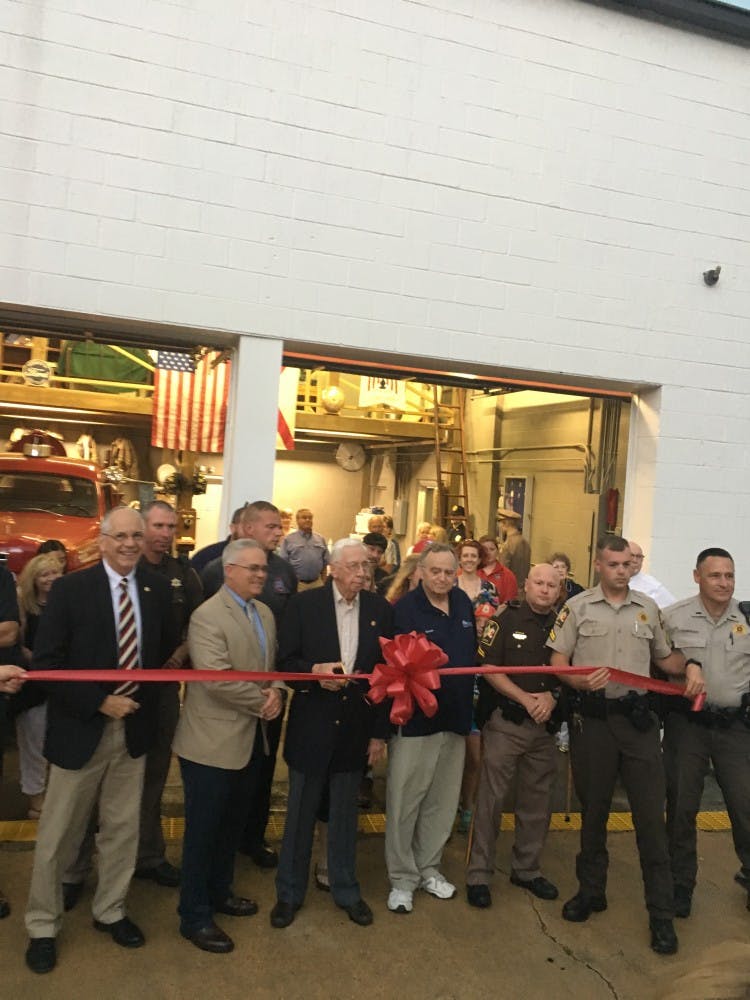 Exhibit with historic artifacts unveiled by Opelika safety departments on June 28, 2018.
