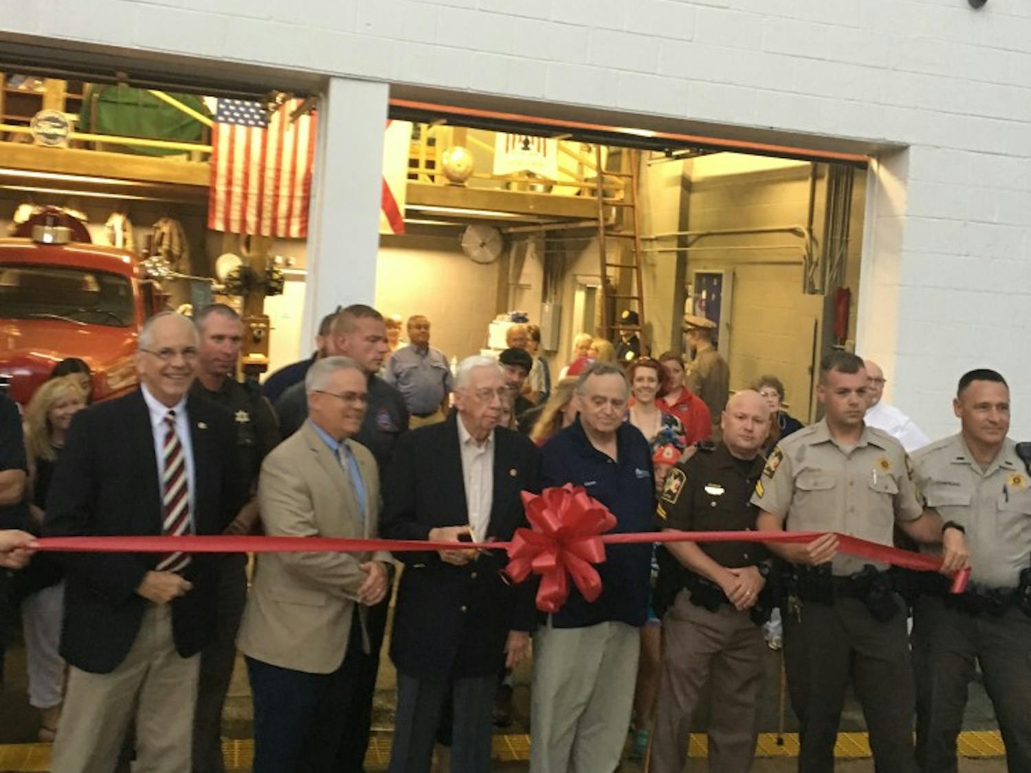 Exhibit with historic artifacts unveiled by Opelika safety departments on June 28, 2018.