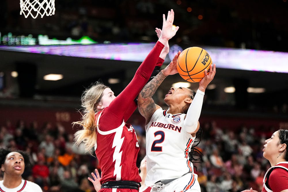 GREENVILLE, SC - MARCH 07 - Auburn's JaMya Mingo-Young (2) during the game between the (7) Auburn Tigers and the (10) Arkansas Razorbacks at Bon Secours Wellness Arena in Greenville, SC on Thursday, March 7, 2024.

Photo by Zach Bland/Auburn Tigers