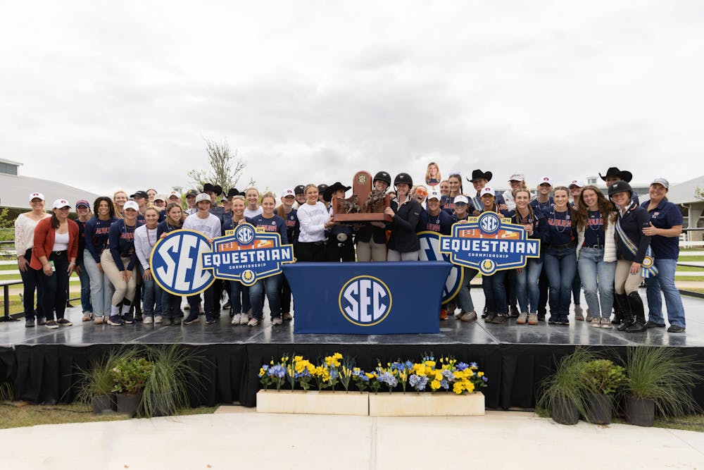 Auburn equestrian following the Tigers' sixth consecutive SEC Championship title on March 30. 2024.