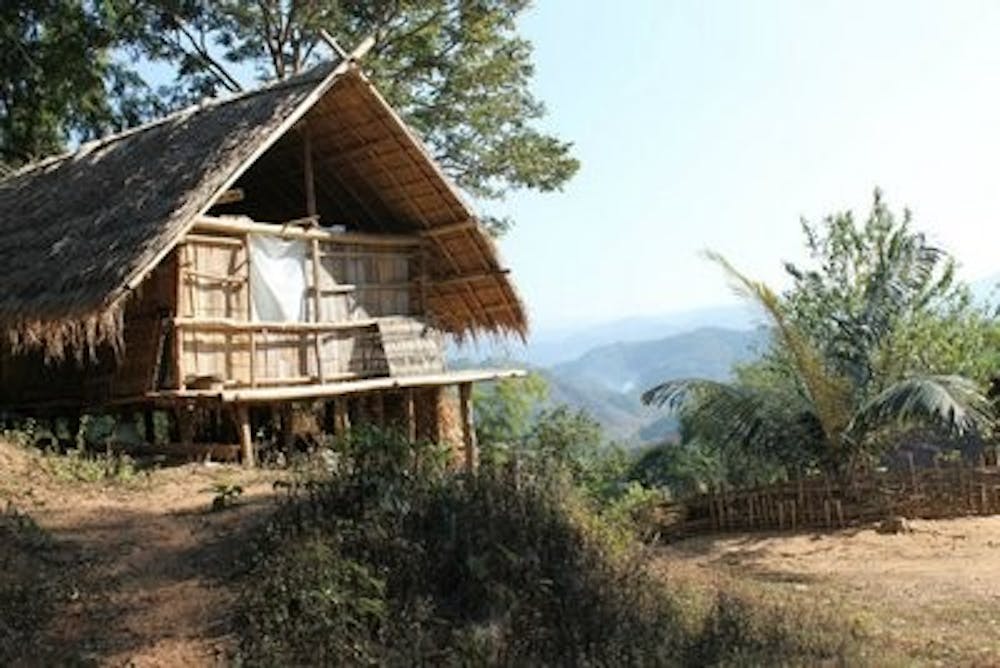 Natives of the small village outside of Chang Rai live in small houses made from wood and grass. (Jordan Dale / WRITER)