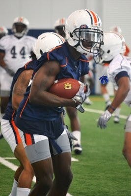 Running Back Onterio McCalebb is one the hopefuls to help the Tigers this season. (Danielle Lowe / ASSISTANT PHOTO EDITOR)