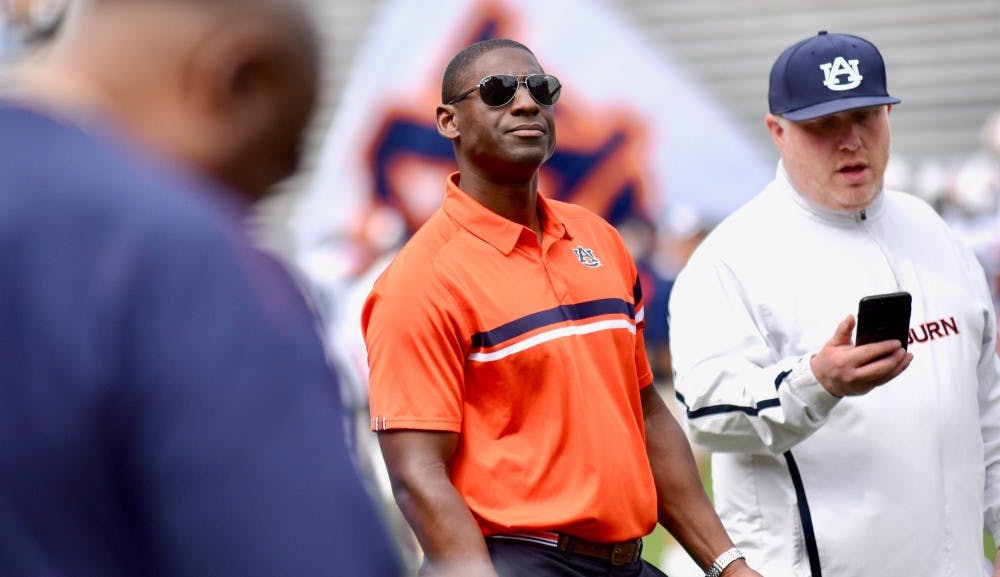 <p>Athletic Director Allen Greene during A-Day on Saturday, April 13, 2019, in Auburn, Ala.</p>
