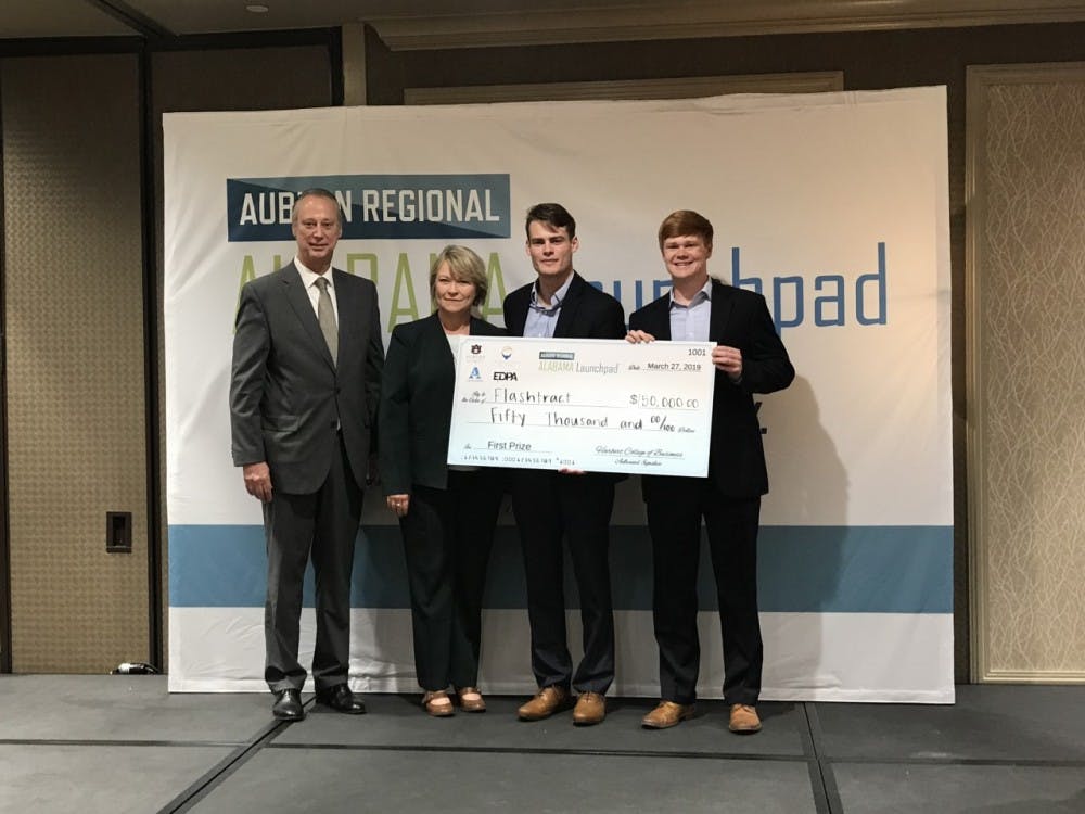 <p>Flashtract win the Regional Alabama Launchpad competition Wednesday, March 27, 2019, in Auburn, Ala.</p>
