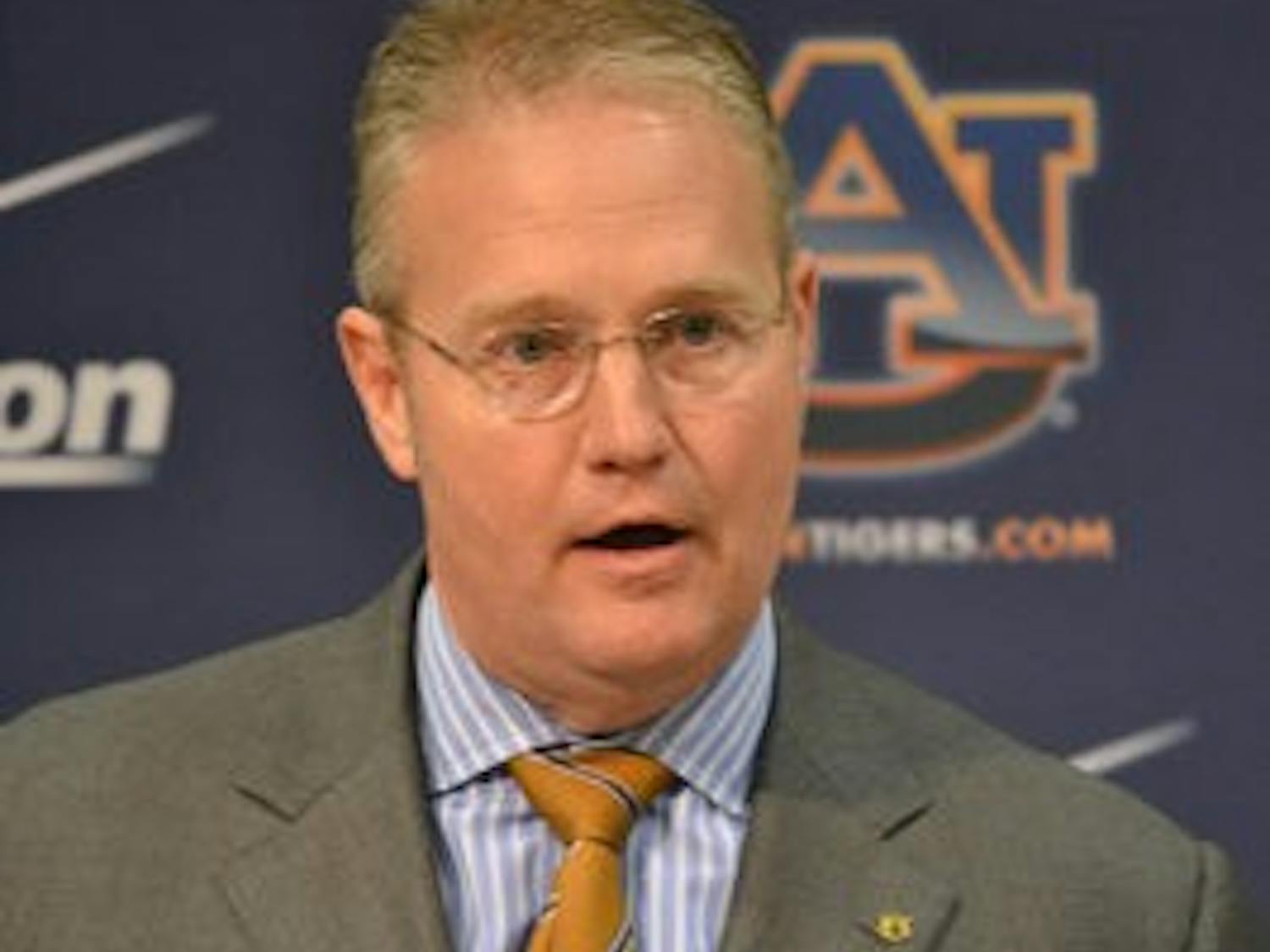 Jay Jacobs, Auburn director of athletics, spoke today about Gene Chizik and the future of the Auburn football program. (Danielle Lowe / ASSISTANT PHOTO EDITOR)