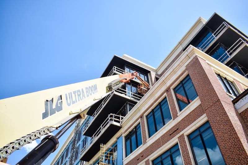 The newest addition to Auburn University's campus, the Tony and Libba Rane Culinary Science Center, still under construction as of April 25, 2022.