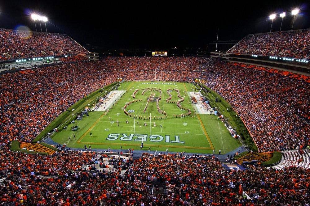 Jordan Hare Stadium during Auburn versus LSU football game. Oct 4, 2014. (File)