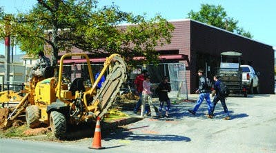 Downtown construction will culminate in two new restaurants this winter: Tropical Smoothie on West Glenn Avenue and Chipotle Mexican Grill (above) on West Magnolia Avenue. (Christen Harned / ASSISTANT PHOTO EDITOR)