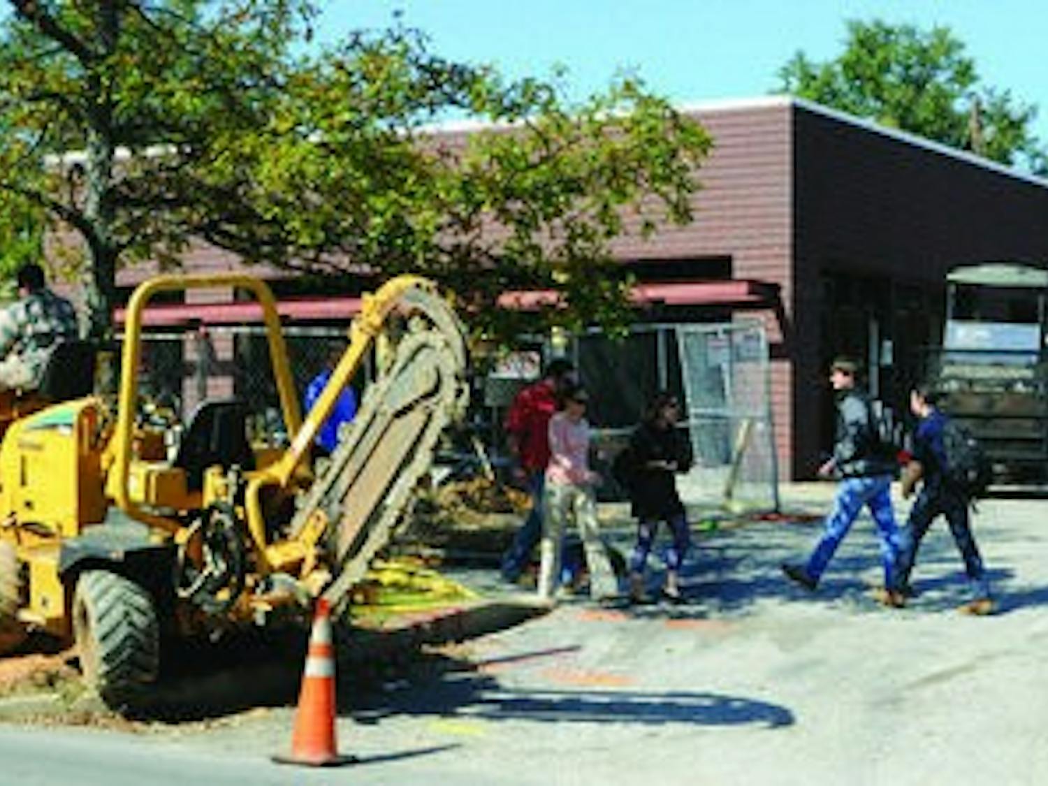 Downtown construction will culminate in two new restaurants this winter: Tropical Smoothie on West Glenn Avenue and Chipotle Mexican Grill (above) on West Magnolia Avenue. (Christen Harned / ASSISTANT PHOTO EDITOR)