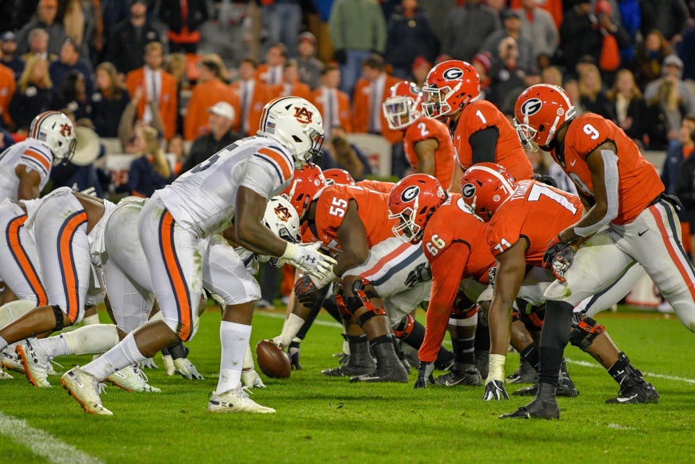 Auburn and Georgia face off during Auburn Football vs. Georgia on Saturday, Nov. 10, 2018, in Athens, Ga.