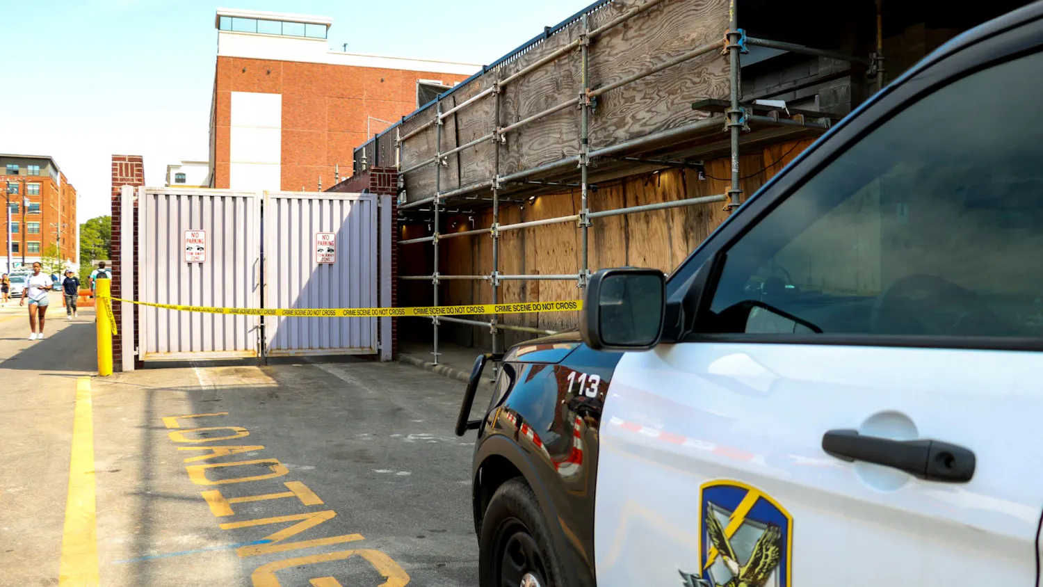 Auburn Police investigate crime scene on Wright St. on March 31, 2023.