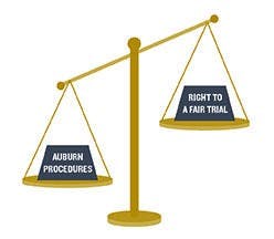 The right to an unfair and speedy trial editorial graphic