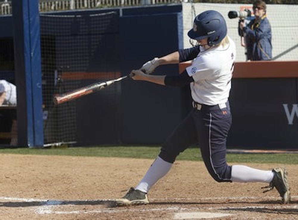 Morgan Estell hits a home run against Murray State. (Contributed by Lauren Barnard)