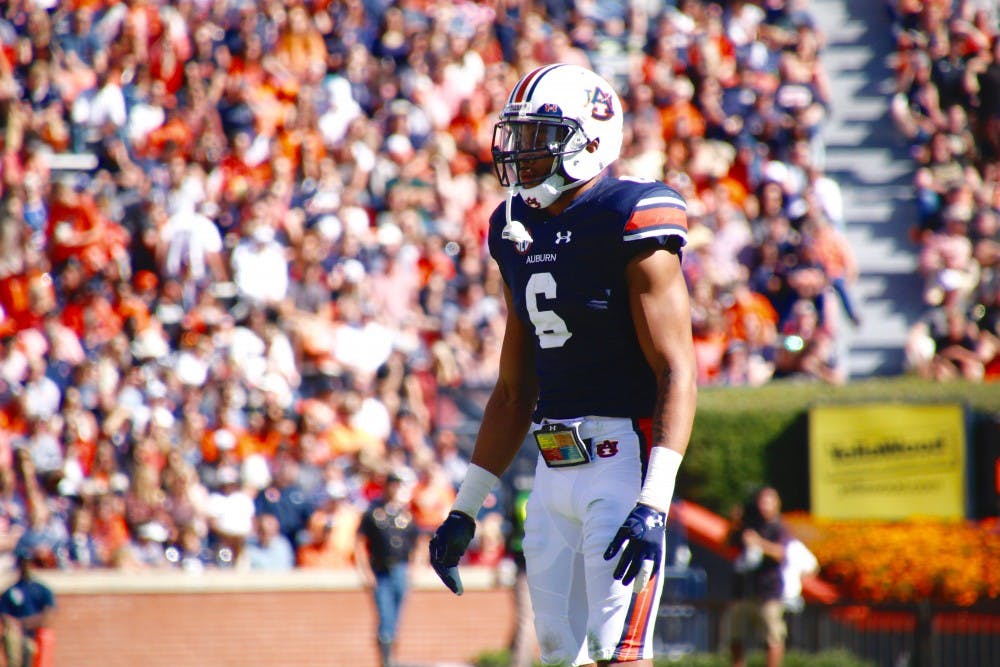 Carlton Davis (6)&nbsp;during the Auburn vs Vanderbilt football game in Jordan-Hare stadium Nov. 5, 2016.