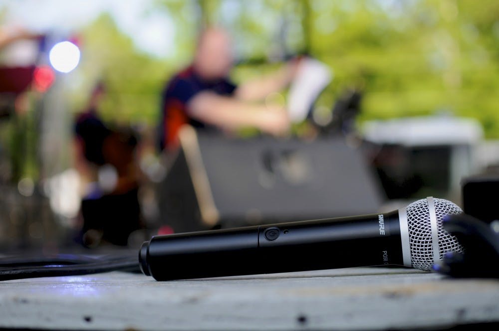 Members of the Auburn community gather to hear several jazz bands&nbsp;play at Music on the Hill event in Auburn Ala. on Saturday, May 14, 2016.