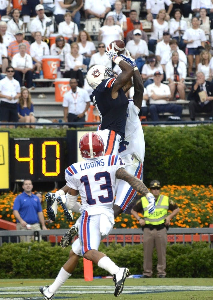 Quan Bray's first touchdown of the night against LA Tech. Sarah May / PHOTOGRAPHER.