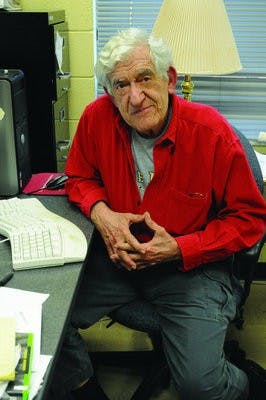 Ted Becker, professor of political science, is knowns for challenging tradition views of law and political science. (Christen Harned / ASSISTANT PHOTO EDITOR)