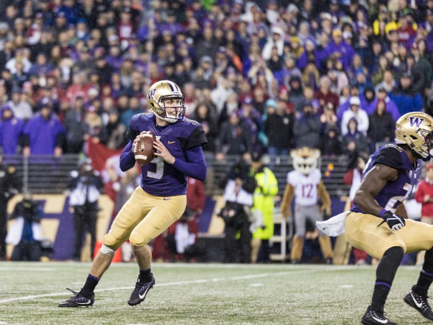 Quarterback Jake Browning (3), courtesy of the UW Daily sports desk.