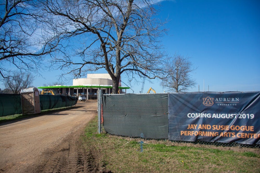 The Gogue Performing Arts Center is under construction on Feb. 7, 2019.