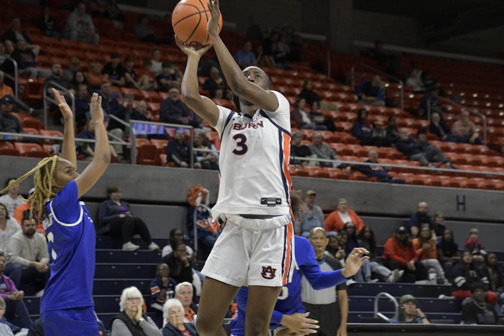 <p>Harissoum Coulibaly (3) making a lay-up during the Auburn vs. Georgia State game on Monday, November 17, 2025.</p>