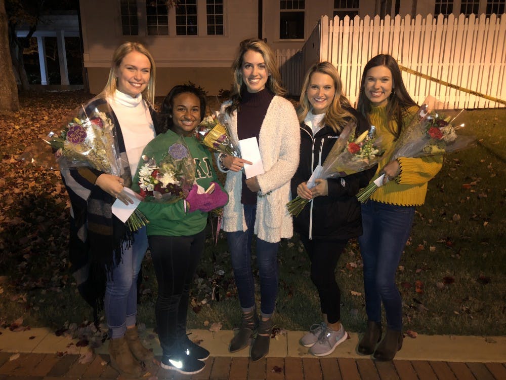 The Top 5 Miss Auburn candidates were announced Wednesday, Nov. 28, 2018, on the back steps of Cater Hall.