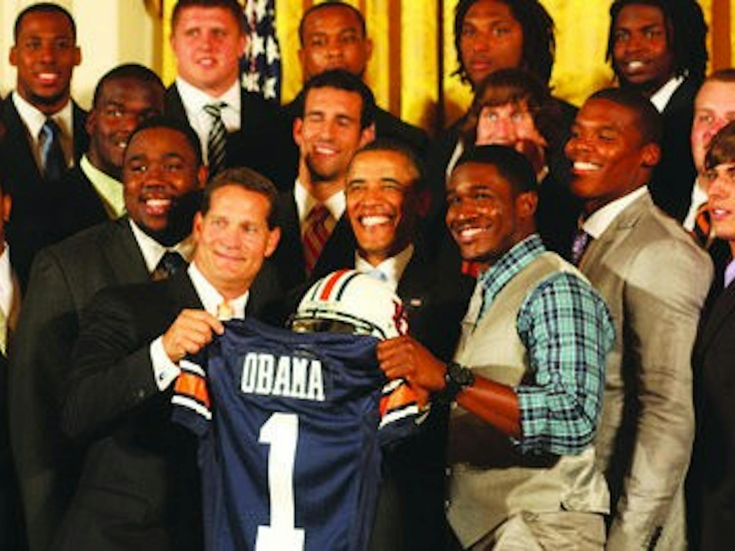 The Auburn Tigers national championship team met with President Barack Obama at the White House June 8. (Blakely Sisk / PHOTO STAFF)