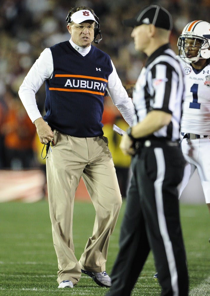 Auburn Head Coach Gus Malzahn, Pasadena, Calif., Jan. 6, 2014. (Zach Bland / Assistant Photo Editor)
