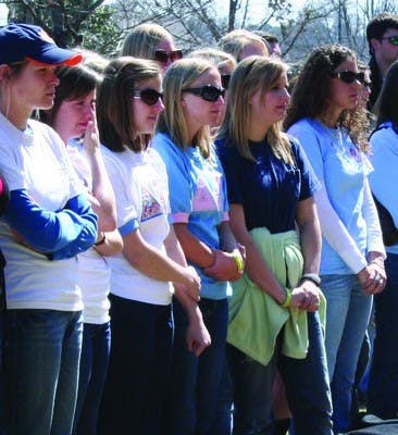 Lauren Burk's legacy was remembered by friends, sorority members and fellow students on Samford Lawn Wednesday at noon. Dean of Students Johnny Green described the freshman, who died last year, as "a very special young lady."
