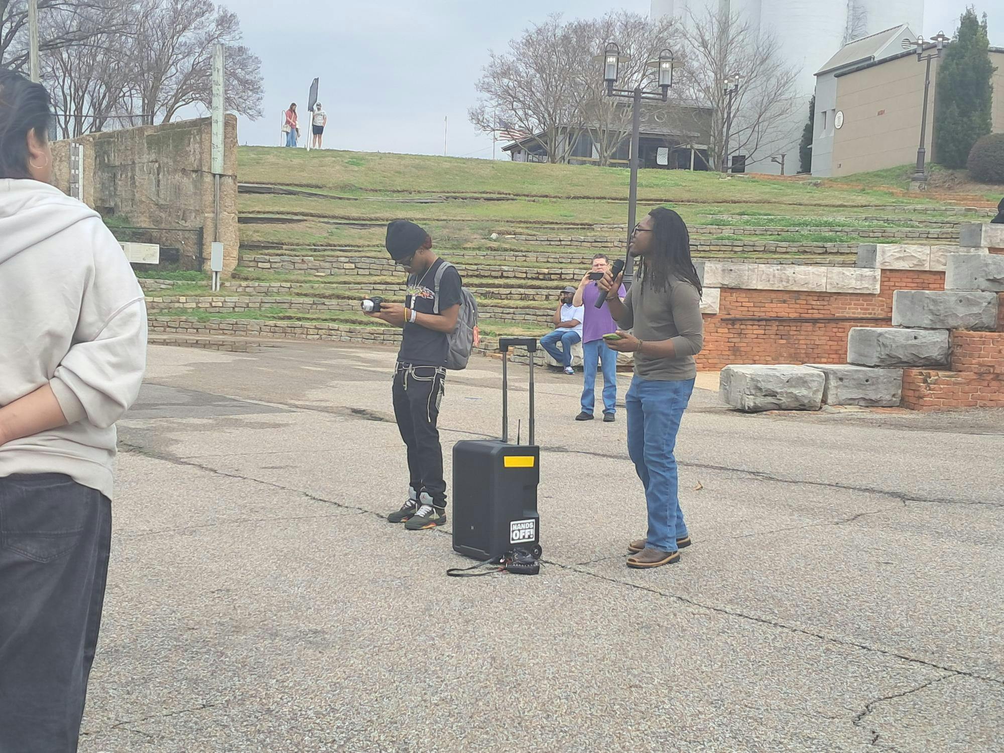 Ronny Martin speaks at the "Say No 2 ICE" march on Feb. 21, 2026.