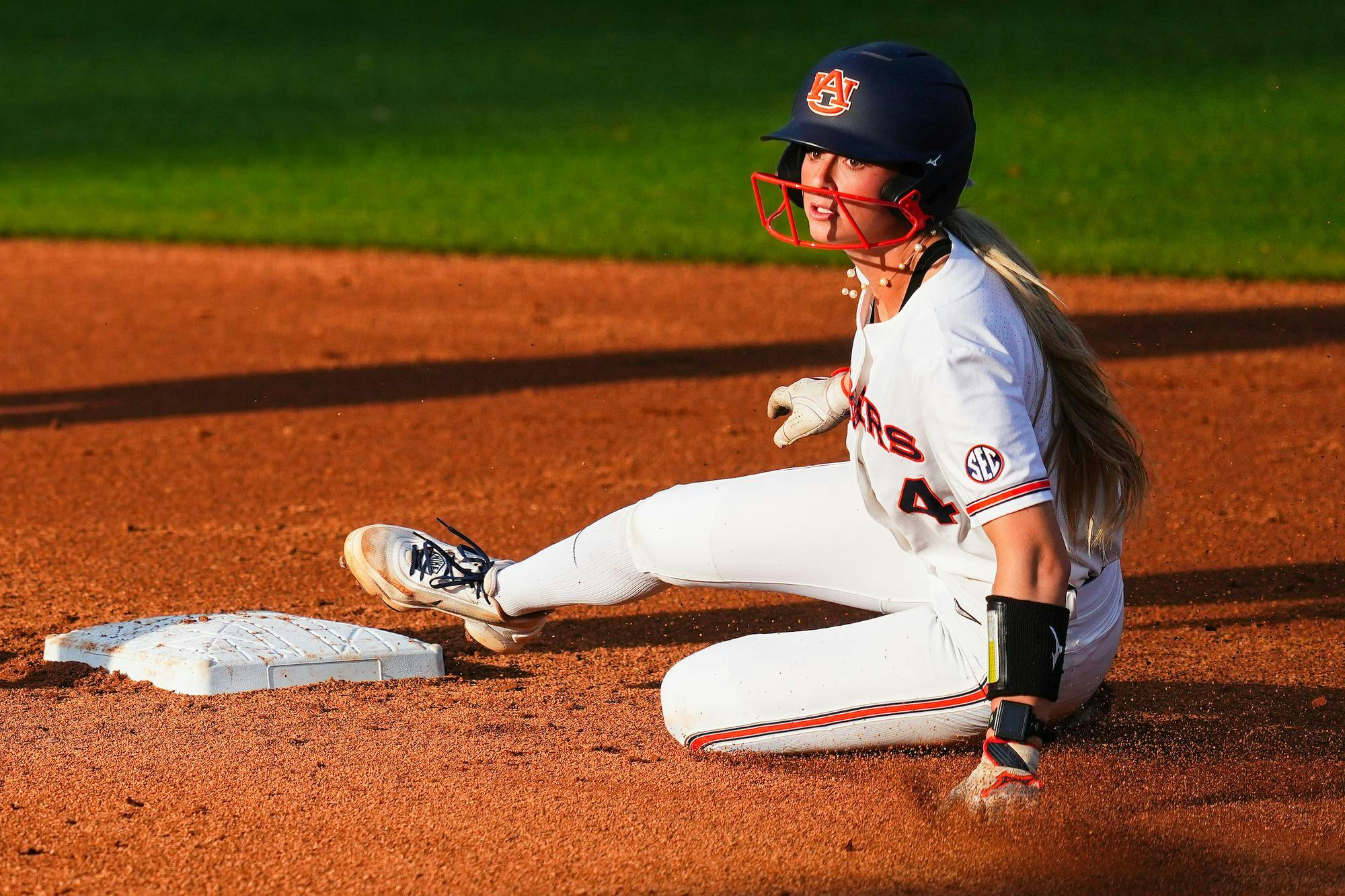 AUBURN, AL - MARCH 23 - Auburn's Daigle Wilson (4) during the game between the Auburn Tigers and the Florida A&M Rattlers at Jane B. Moore Field in Auburn, AL on Monday, March 23, 2026. Photo by Grace Fountain/Auburn Tigers