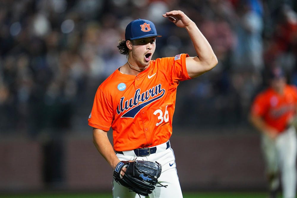 AUBURN, AL - JUNE 01 - Auburn's Jackson Sanders (36) during the game between the (1) Auburn Tigers and the (2) Milwaukee Panthers at Plainsman Park in Auburn, AL on Monday, June 1, 2026.

Photo by Austin Perryman/Auburn Tigers