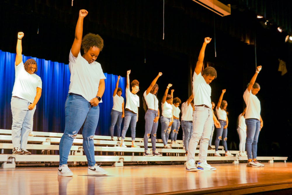 ACE members perform a dance during Elevate at Auburn High School on Feb. 19, 2023.