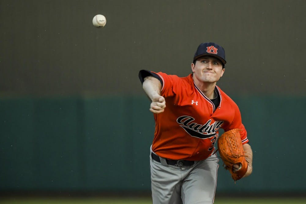 <p>Casey Mize (32).&nbsp;Auburn vs Army during the NCAA Baseball Regionals on Saturday, June 2, 2018, in Raleigh, NC.&nbsp;</p>