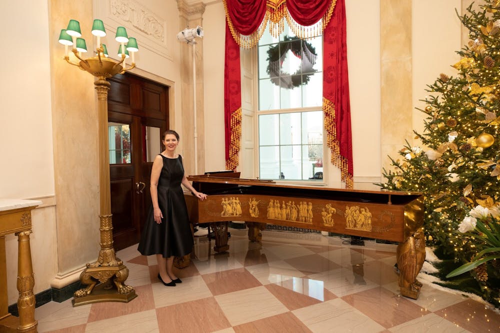 <p>Christi Gibson performed at the White House during a Christmas celebration in 2019.</p>