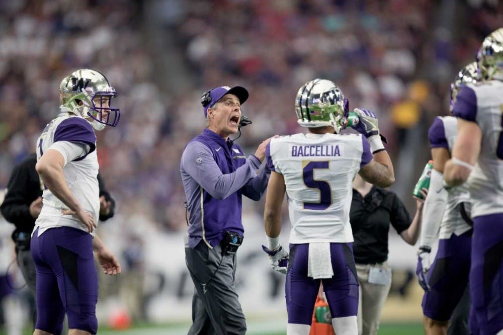 <p>Chris Petersen, courtesy of the UW Daily sports desk.</p>