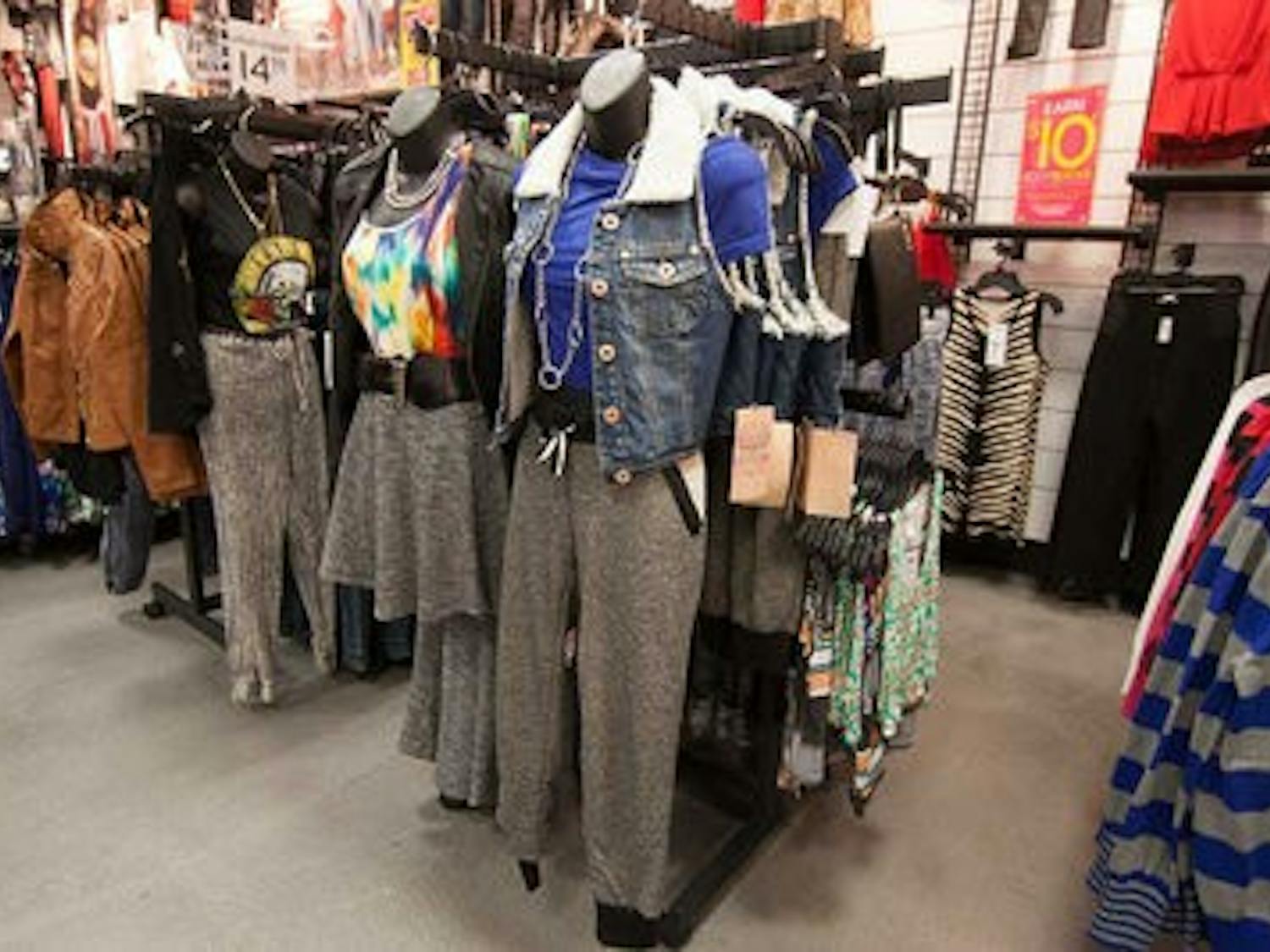 A pair of joggers hangs on the rack at Body Central. (Kenny Moss | Photographer)