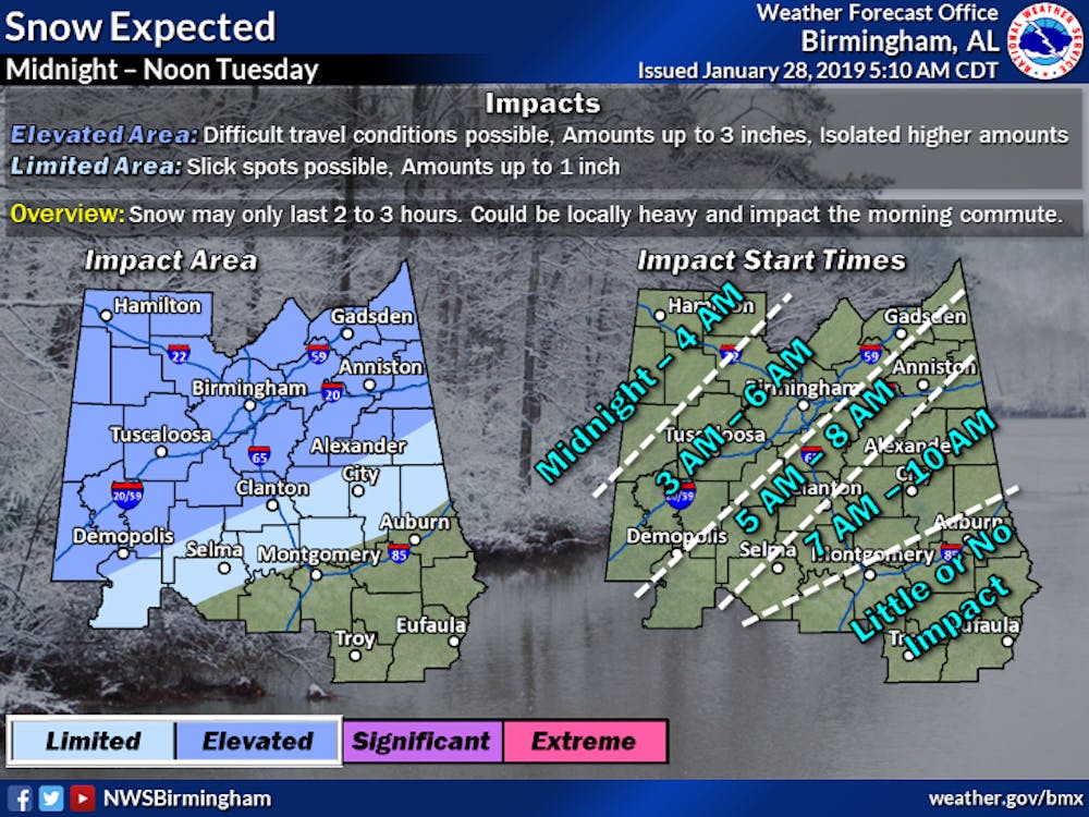 Winter weather is expected Tuesday.