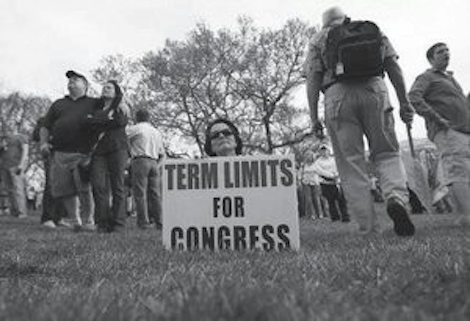 A protest in support of term limits for Congress took place outside the U.S. Capitol in March 2012. (Courtesy of Mark Wilson / Getty Images)