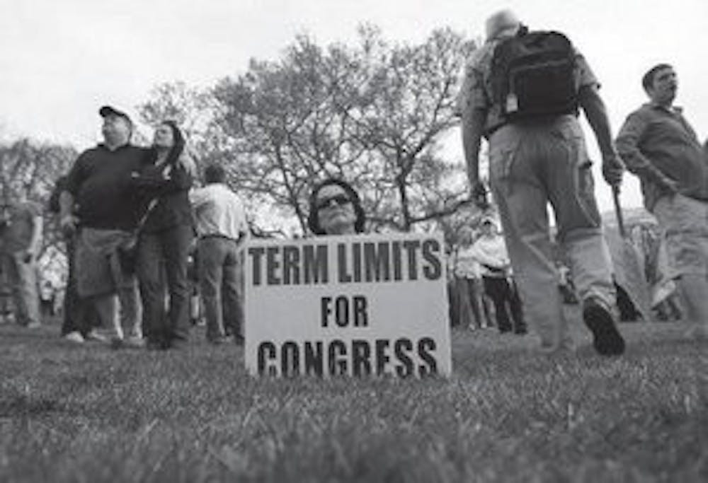 A protest in support of term limits for Congress took place outside the U.S. Capitol in March 2012. (Courtesy of Mark Wilson / Getty Images)