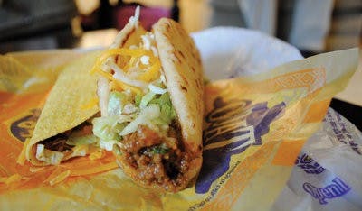 Taco Bell's beef chalupa is a popular item on the menu. (Maria iampietro / associate photo editor )