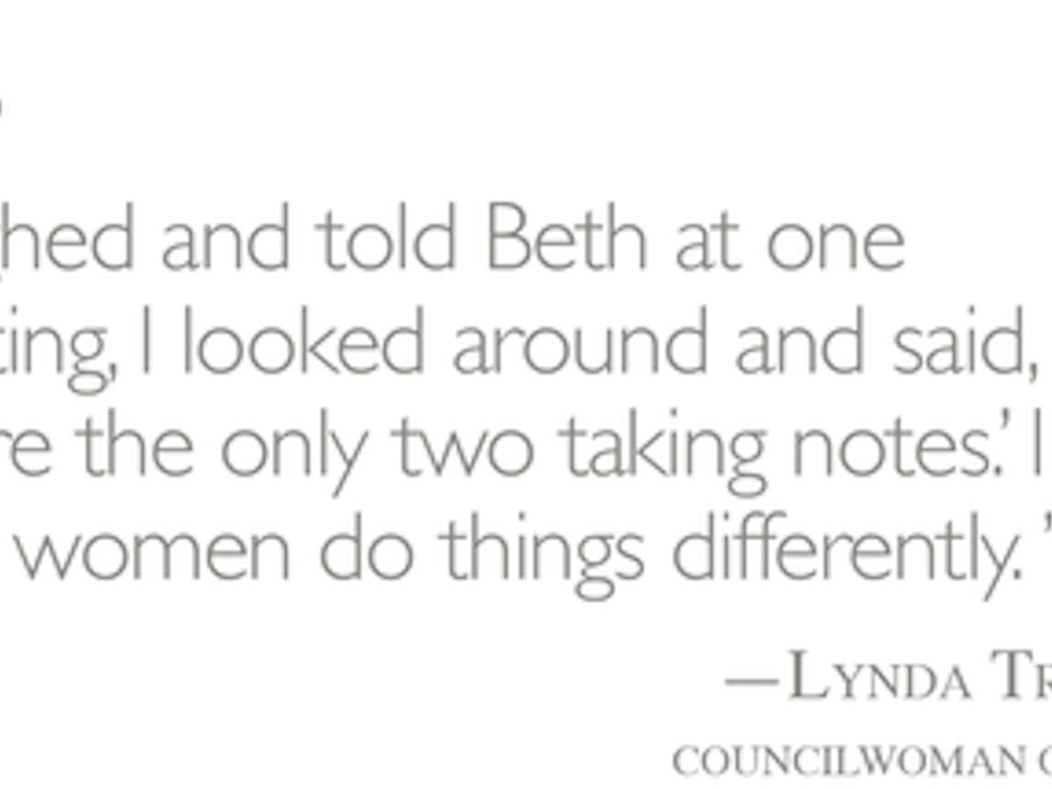 pull quote women to council