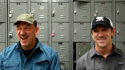 Troy and Chase Landry having a laugh before their signing at Gander Mountain. (Daniel Oramas / MULTIMEDIA EDITOR)
